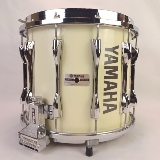 Yamaha 12x14"MS8014 Marching Snare Drum Piano White Japan Die-Cast Rims/Hoops 80 — main photograph