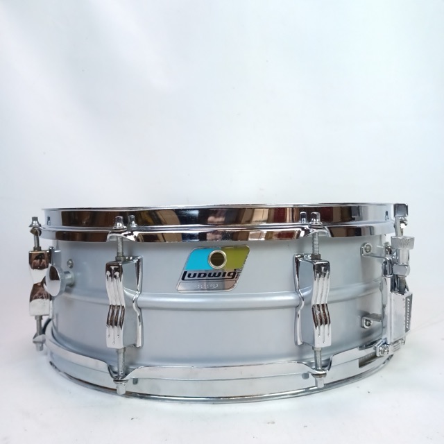 Ludwig 5x14"Acrolite Snare Drum B/O 80s Aluminum Shell Vintage USA #3111433 8Lug — main photograph