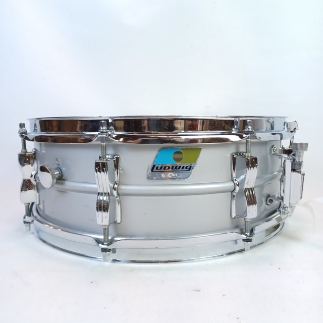 Ludwig 5x14"Acrolite Snare Drum B/O 80s Aluminum Shell Vintage USA #3111433 8Lug — main photograph