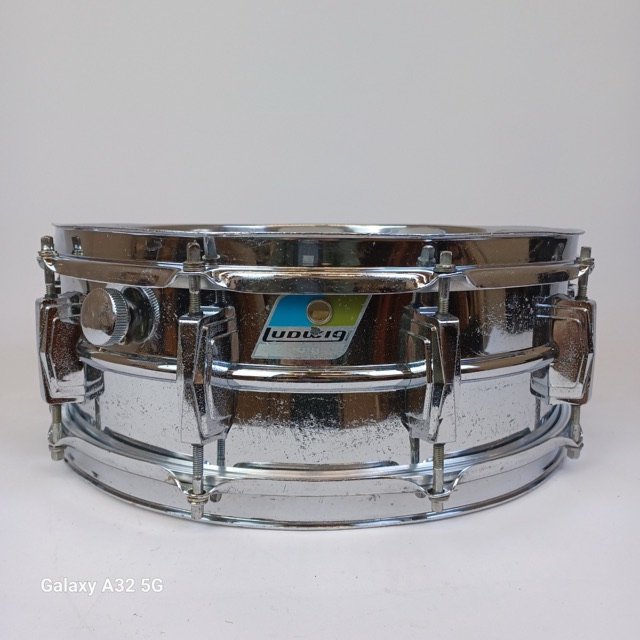Ludwig Supraphonic 5x14" Snare Drum Vintage 70s Blue/Olive#1224886 10Lug Chicago — main photograph