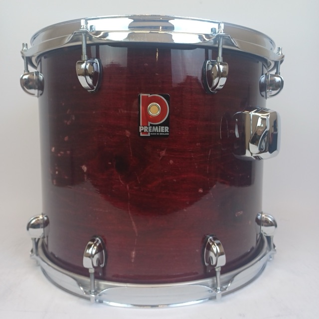 Premier 12x14"Rosewood XPK Tom Drum Vintage 90s Made In England 7Ply Birch Shell — main photograph