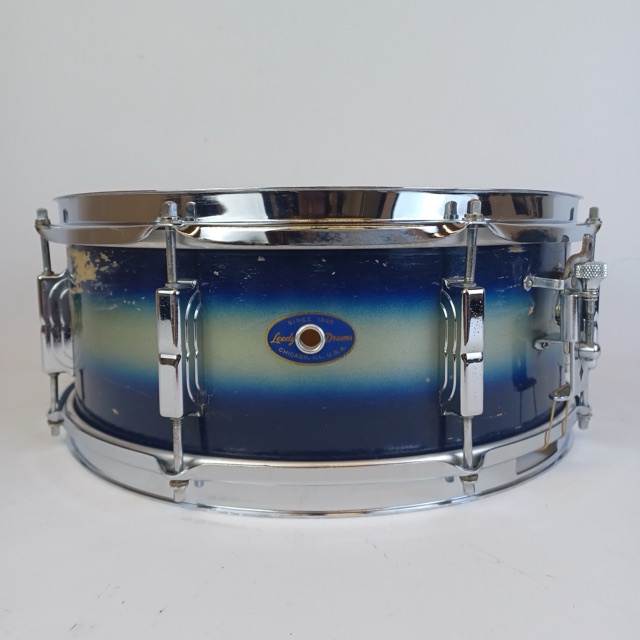 Leedy 5.5x14"Blue/Silver Duco Snare Drum 8-Lugs+3Pt 50s Slingerland SlingerLeedy — main photograph