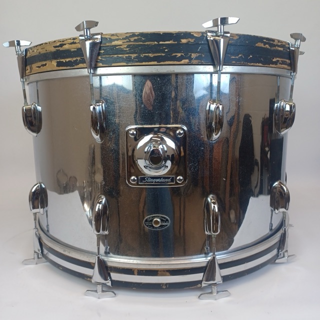 Slingerland 14x24"Concorde Bass Drum 1970 3Ply Chrome Over Wood COW USA — main photograph