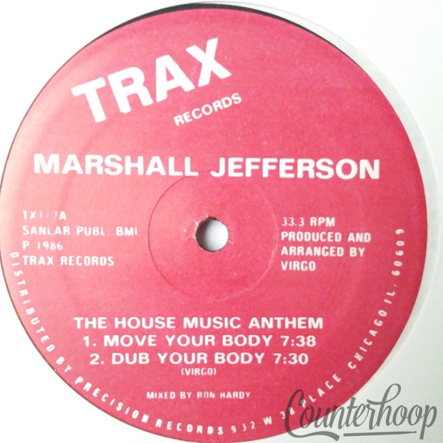 Marshall Jefferson-The House Music Anthem 1986 Trax Records-TX117 EXC Electronic — main photograph