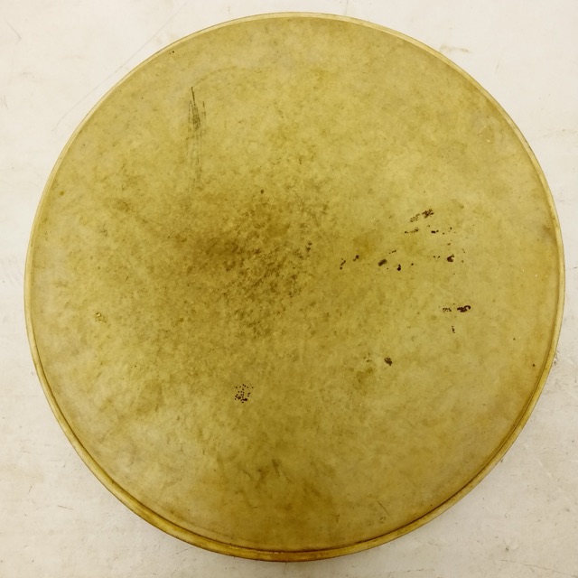Ludwig 14" Whitecalf Calf Skin Snare/Floor Tom Drum Head Batter Vintage 40s USA — main photograph