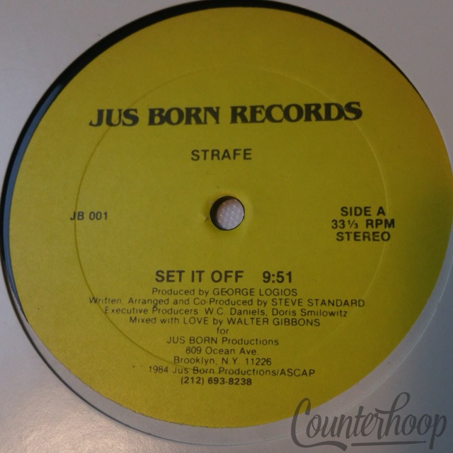 Strafe – Set It Off 1984 US Electro Jus Born Records-JB-001 Walter Gibbons NM — main photograph