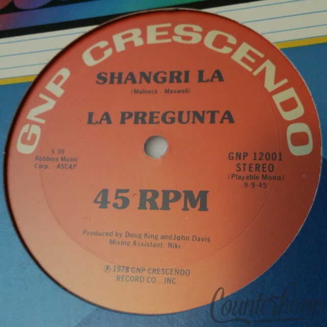 La Pregunta–Shangri La 1978 GNP Crescendo12001 Doug King/John Davis/Malneck/Maxw — main photograph