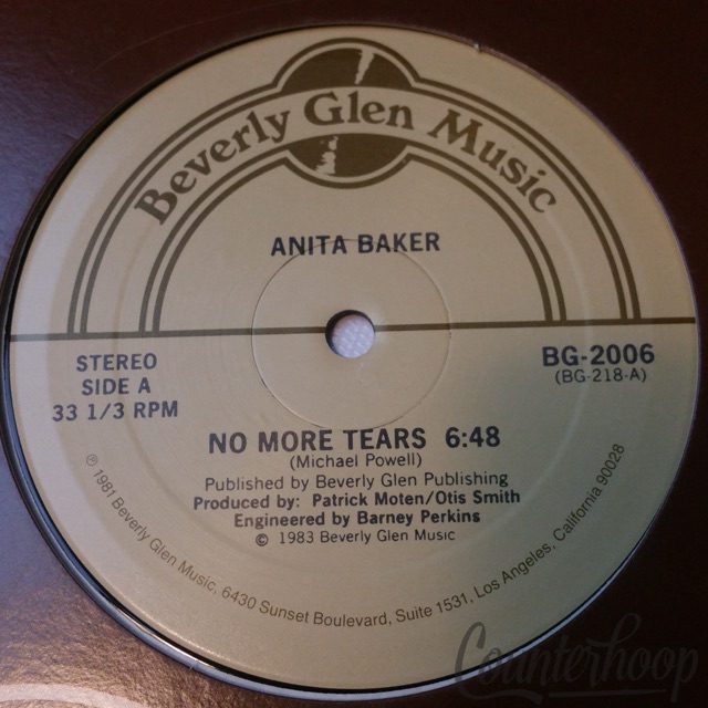 Anita Baker-No More Tears 1983 12"Soul Single Beverly Glen Music – BG2006 VG++ — main photograph