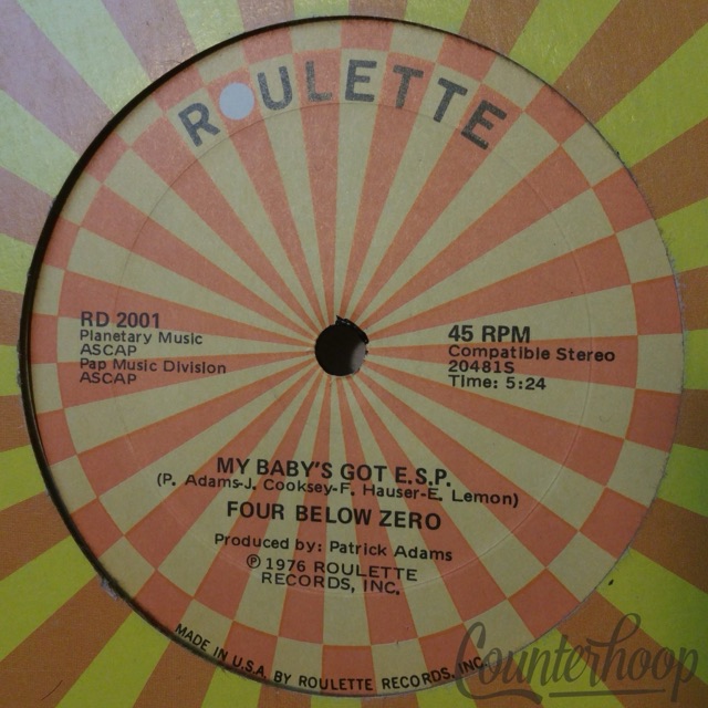 Gentlemen And Their Lady/Four Below Zero-Like Her/My Baby's Got ESP Roulette2001 — main photograph