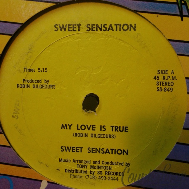Sweet Sensation – My Love Is True 12" 45RPM SS 849 Tony Mclntosh/Robin Gilgeours — main photograph