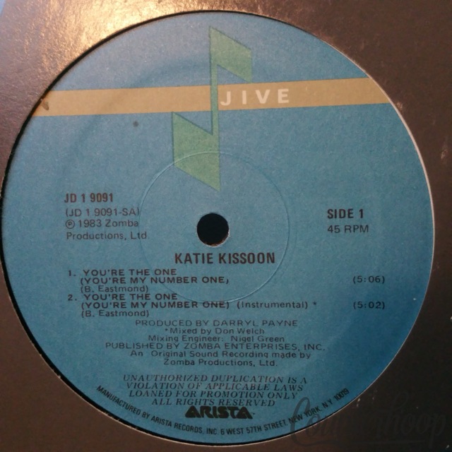 Katie Kissoon-You're The One(You're My Number One)1983 45 Jive-JD1 9091Arista NM — main photograph
