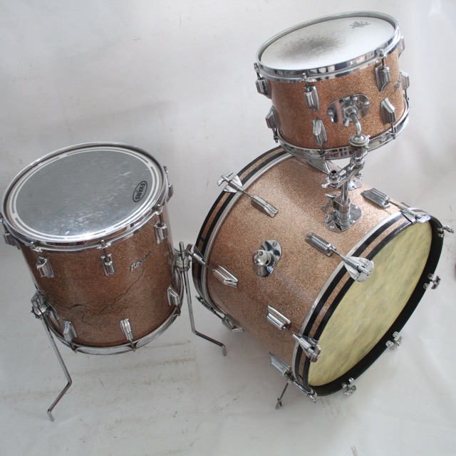 Rogers 20,12,14 Buddy Rich Headliner Champagne Glass Sparkle Drum Set Holiday US — main photograph