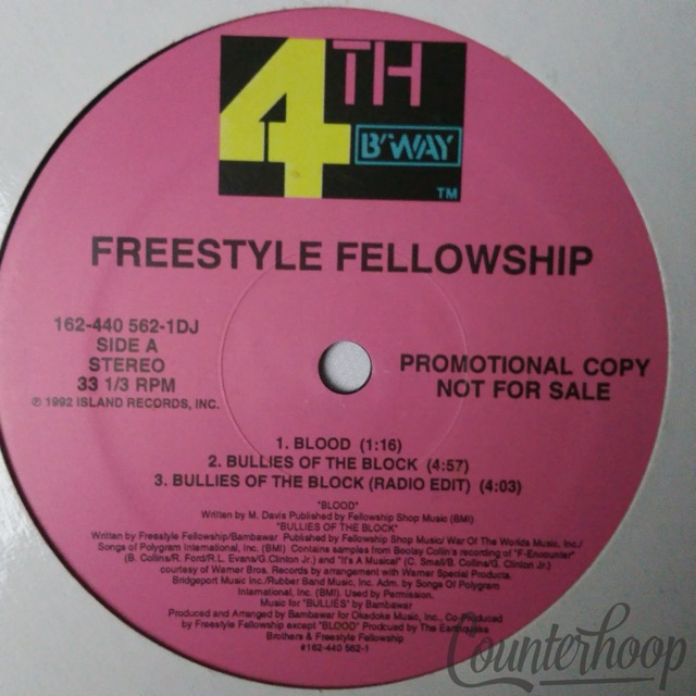 Freestyle Fellowship– Bullies Of The Block 1992 Promo 4th & Broadway-162 440 NM — main photograph