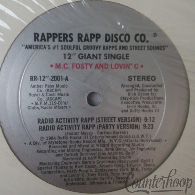 M.C.Fosty And Lovin'C/Arcade Gang/Rich Cason-Radio Activity Rap 1984 RR-12"-2001 — main photograph