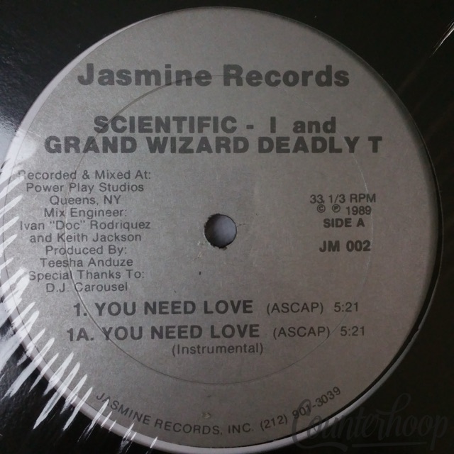 Scientific-I And Grand Wizard Deadly T-You Need Love/Mathematics 1989 Jasmine NM — main photograph