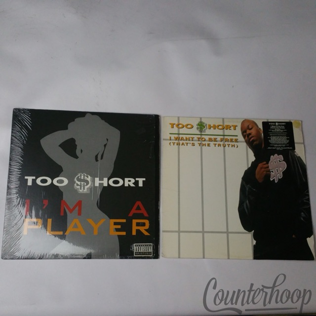 Too Short 2x12" Jive Singles: 1993-I'm A Player*1992-I Want To Be Free*Ant Banks — main photograph