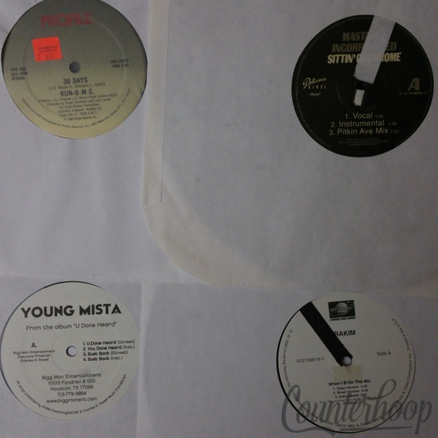 4x12"Rap-Run-DMC-30 Days/Masta Ace-Sittin'On Chrome/Rakim-When I B On Tha Mic+++ — main photograph
