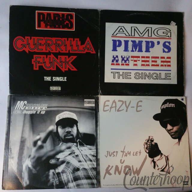 4x12"Paris-Guerrilla Funk/AMG-Pimp's/MC Eiht-Thuggin/Eazy-E-Just Tah Let U Know — main photograph