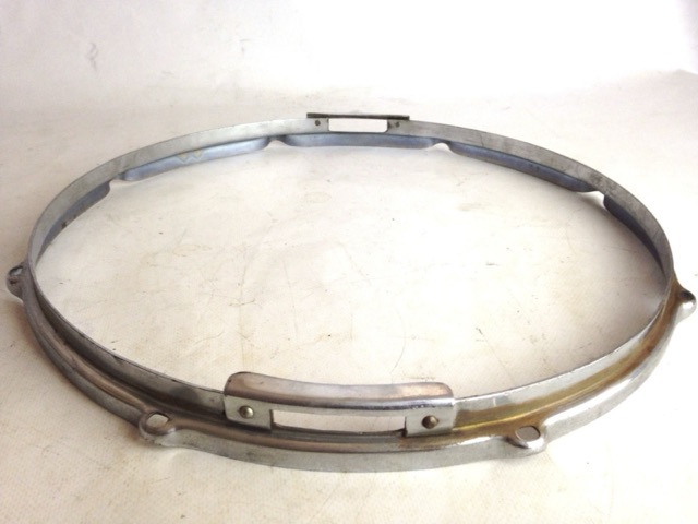Slingerland 14"Snare Drum Side Hoop/Rim Chrome Steel 8-Lug Double Flanged 50s — main photograph