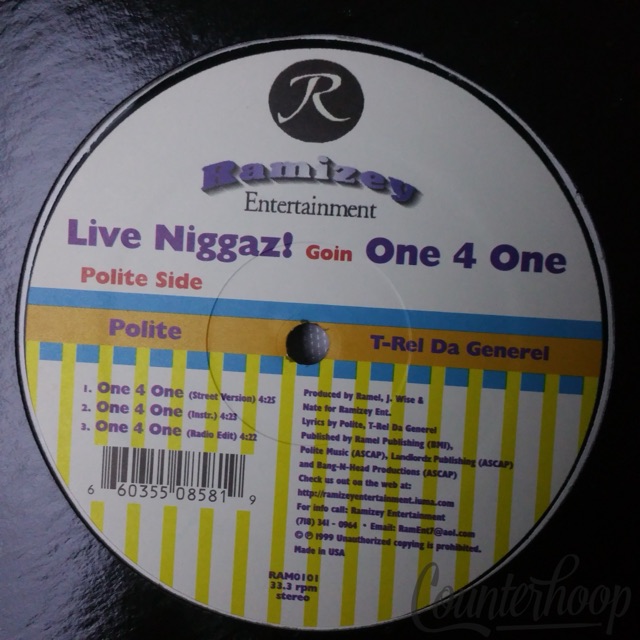 Polite & T-Rel Da Generel – One 4 One / Live Niggaz 1999 Ramizey Entertainment — main photograph