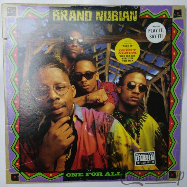 Brand Nubian– One For All 1990 OG Elektra7559-60946-1 LP Grand Puba/Sadat X VG++ — main photograph