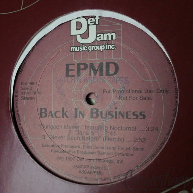 EPMD-Back In Business 1997 2LP Promo Def Jam Recordings Das EFX/Redman/Keith VG+ — main photograph