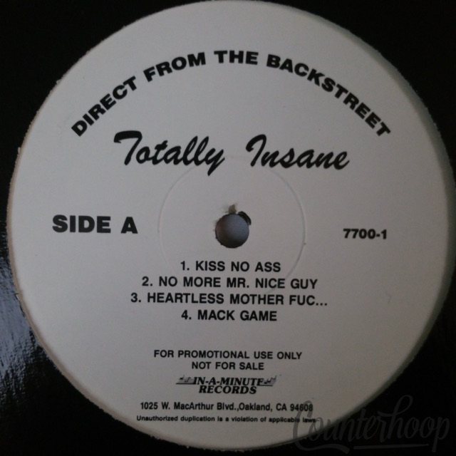 Totally Insane-Direct From The Backstreet 1992 Promo In-A-Minute Records-7700 NM — main photograph