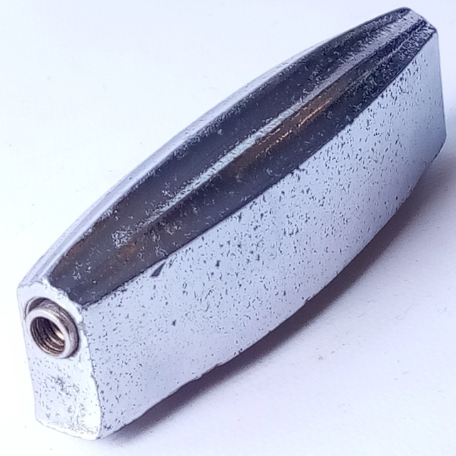 Slingerland Chrome 40s Large Cigar/Streamline Bass Drum Lugs Radio King Vintage — main photograph