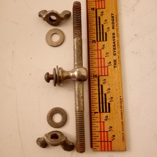Early American 1+ Single-Point Threaded-Rod Tube Lug Snare Drum Set Wing-Nuts — main photograph
