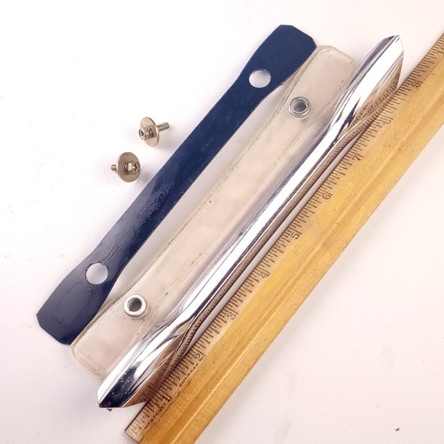 Premier Bass Drum Lug 9.25"125-20 843756 Diamond Chrome Vintage80s+Rubber Gasket — main photograph
