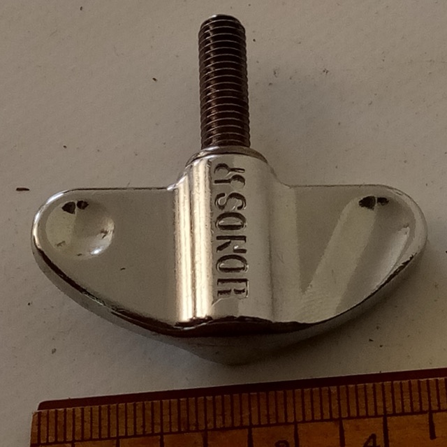 Sonor Wing-Bolt Screw 5.5mm dia, 1.0mm thread, 2cm long Vintage Stand/Drum Part — main photograph