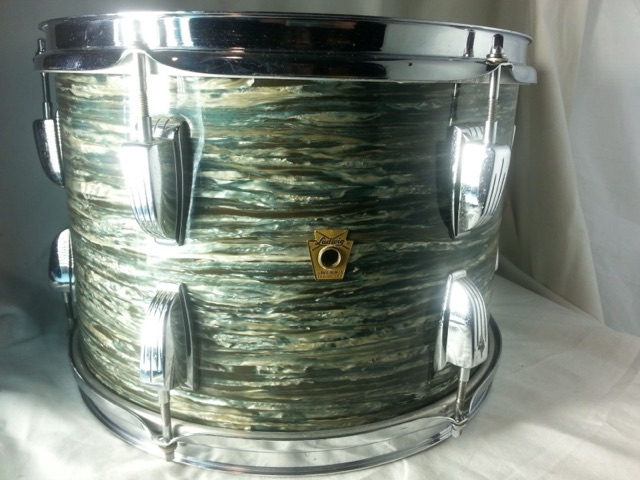 Ludwig Blue Oyster Pearl 13x9" Tom Drum BOP Vintage 60s Classic Keystone 3Ply* — main photograph