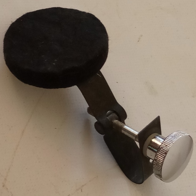 Ludwig Muffler Black Felt 60s-70s Chrome Round Knob Tone Control Snare/Tom Drum — main photograph