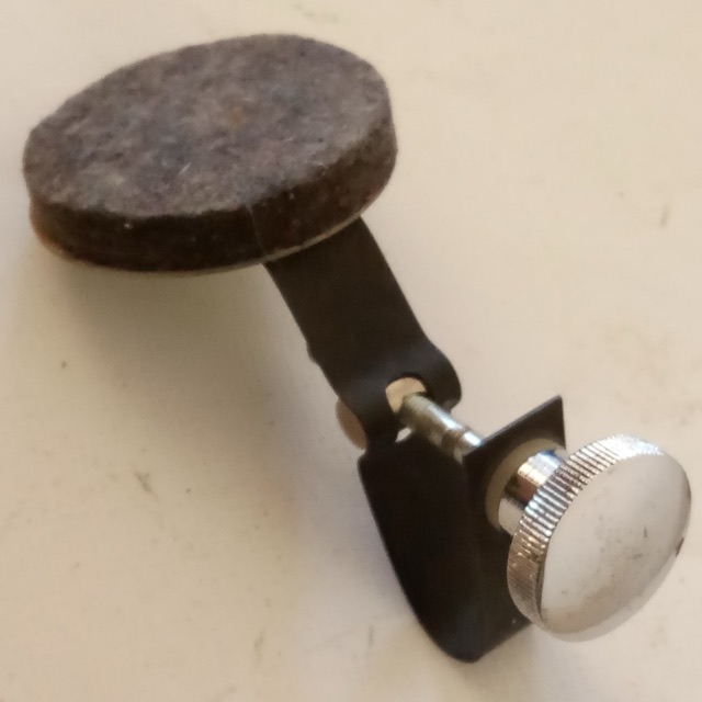 Ludwig Muffler Black Felt 60s-70s Round Knob Chrome Tone Control Snare/Tom Drum — main photograph