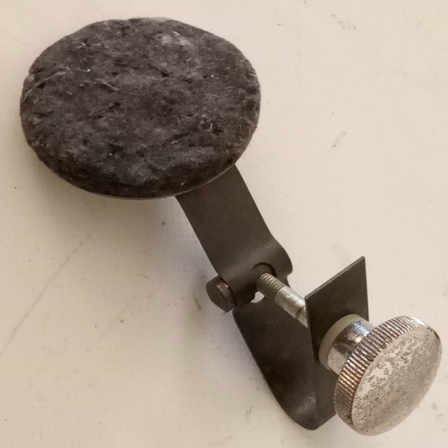 Ludwig 60s-70s Black Felt Muffler Round Knob Chrome Snare/Tom Drum Tone Control — main photograph