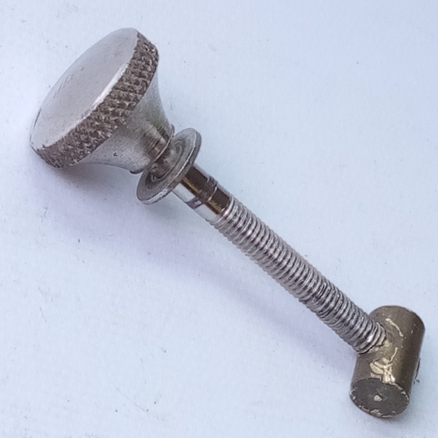Ludwig 2"10x32tpi 50s Muffler Tensioner Rod+Nut Nickel Round Knob Snare/Tom Drum — main photograph