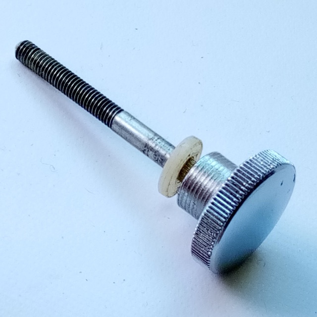 Ludwig Muffler Knob Snare/Tom Drum Tensioner Rod 1"Dial Chrome Vintage US60s-70s — main photograph