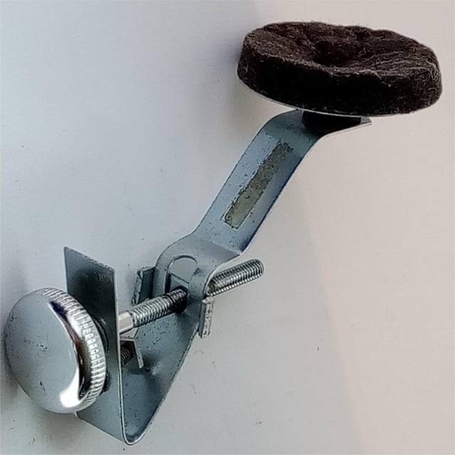 MIJ Black Felt Muffler Snare/Tom/Floor Drum 9/16"Damper Mute Chrome Vintage 60s — main photograph