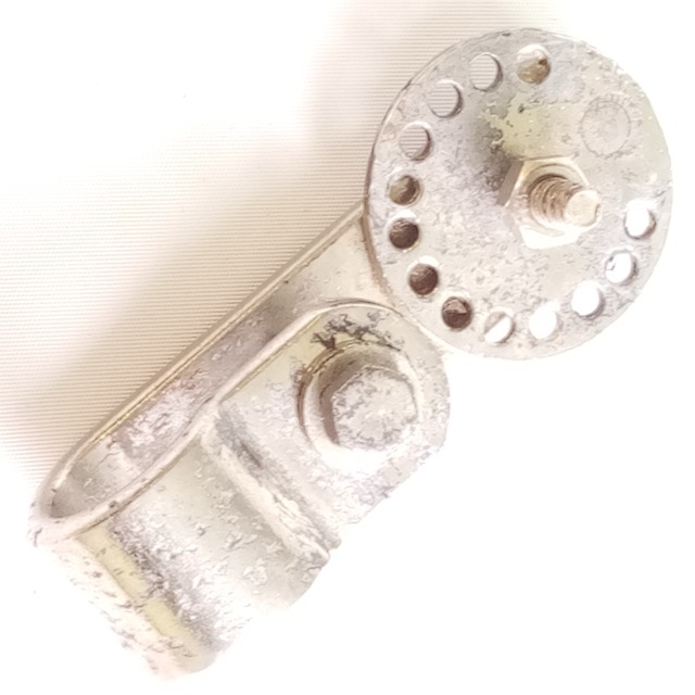 Pearl Rail Mount Slider Clamp Bass Drum Hoshino Chrome Star Stencil MIJ Japan60s — main photograph