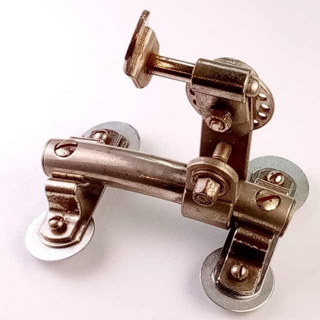 Ludwig WFL Clipper Bass Drum Rail Tom Mount Nickel Vintage 50-60s 4hole Clip Arm — main photograph