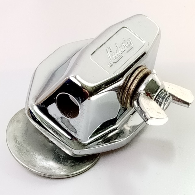 Ludwig 60s Wing-Nut Tom Drum Mount/Floor Leg/Bass Spur/Cymbal Arm Chrome Vintage — main photograph