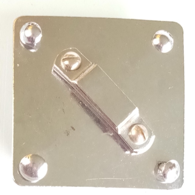 MIJ 6hole Diamond Mount Vintage60s Chrome Tom Drum Bracket Made In Japan Stencil — main photograph