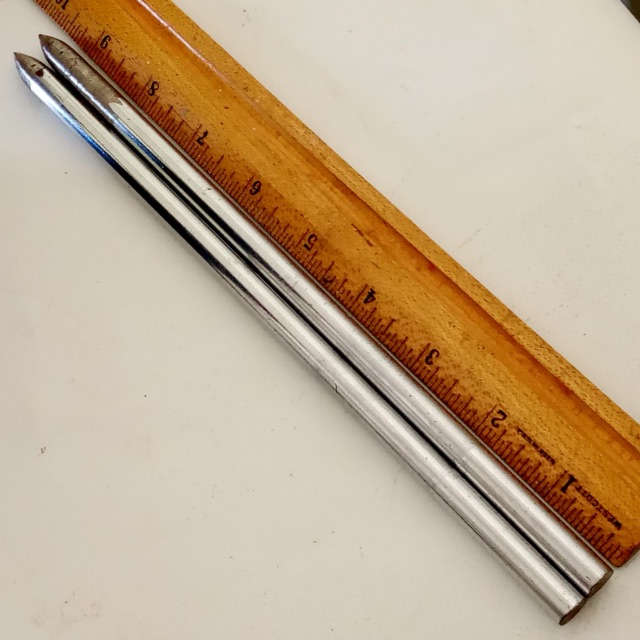 Vintage Disappearing Spurs/Legs Vintage 50s 3/8"x9 3/8"Chrome Bass Drum Ludwig — main photograph