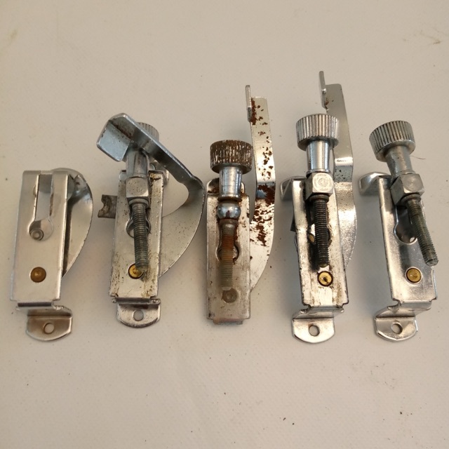 Ludwig P85 Parts Lot Snare Drum Throw-Off Strainer Backing Plates/Tensioner Knob — main photograph