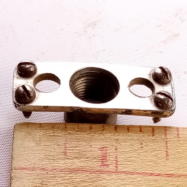 Ludwig/Leedy Calf Skin Heater Element Socket Mount Bracket Snare Drum Vintage10s — main photograph
