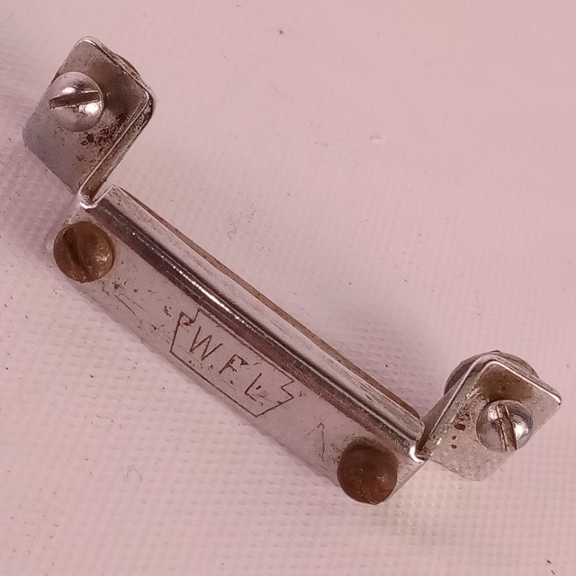 WFL Snare Drum Butt Plate P32 Chrome Super Ludwig Brass Supraphonic Vintage 50s — main photograph