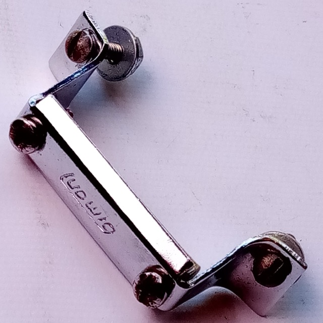 Ludwig 80s Block Logo Butt Plate Snare Drum Supraphonic Chrome Vintage Long P32 — main photograph
