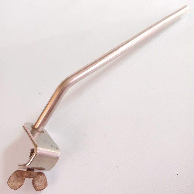 Ludwig Bass Drum Clamp-On Spur Nickel Leg Spike Vintage 40s Walberg&Auge W&A US — main photograph