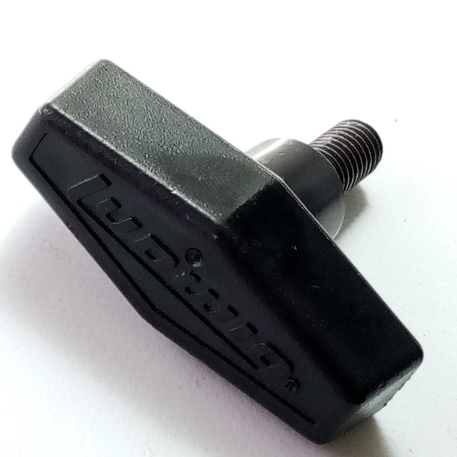 Ludwig 7/8x5/16-18tpi Hercules Wing Screw Black Plastic T-Handle Knob Vintage70s — main photograph