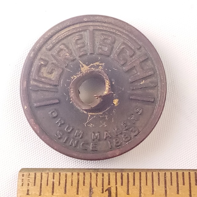 Gretsch Snare Drum Round Badge Thick Sticks 60s Vintage Renown Brooklyn +Grommet — main photograph